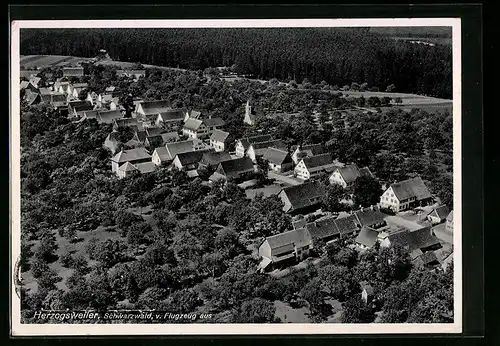 AK Herzogsweiler / Schwarzwald, Ortspartie vom Flugzeug aus
