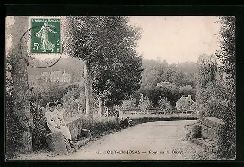 AK Jouy-en-Josas, Pont sur la Bievre