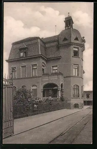 AK Heidelberg, Verwaltungsgebäude der Firma H. Fuchs, Eisenbahnwaggon-Fabrik