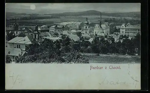 AK Chotzen / Chocen, Teilansicht der Stadt