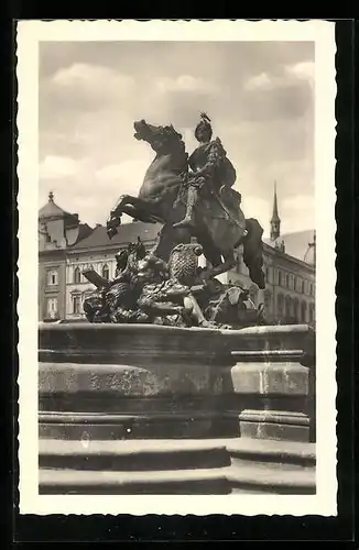 AK Olmütz, Caesarbrunnen, erbaut 1715