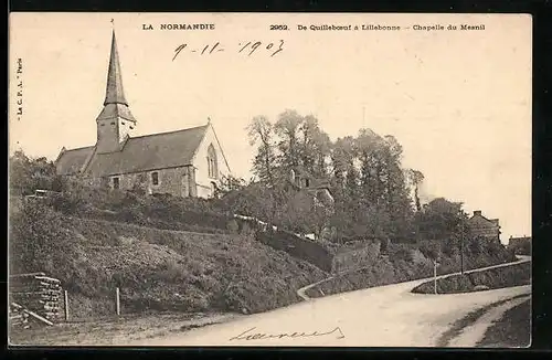 AK Lillebonne, La Normandie, De Quilleboeuf à Lillebonne, Chapelle du Mesnil