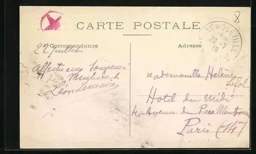 AK Longueville, Château de Muchedent, Entrée Principale, Restauré en 1910