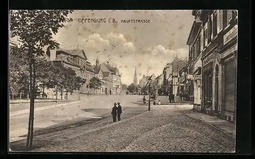 AK Offenburg i. B., Ansicht der Hauptstrasse