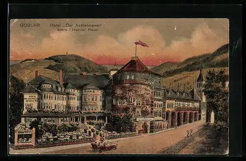 AK Goslar, Hotel Der Achtermann, Bes. Heinrich Pieper