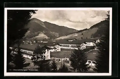 AK Oberammergau, Kasernen aus der Vogelschau