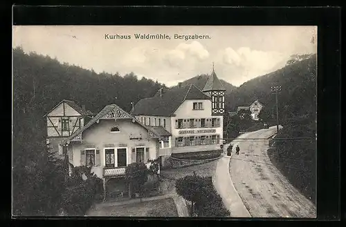 AK Bergzabern, Kurhaus Waldmühle aus der Vogelschau