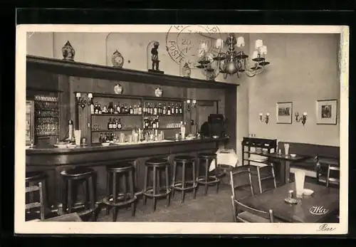 AK Köln a. Rh., Excelsior Hotel-Ernst, Bar, Innenansicht