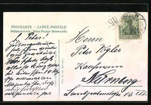 Lithographie Köln-Neustadt, das neue Stadttheater