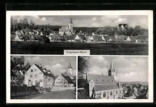 AK Erolzheim /Württ., Ortsansicht mit Kirche