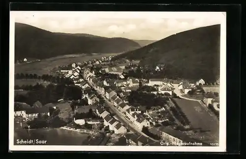 AK Scheidt /Saar, Ortsansicht aus der Vogelschau