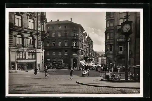 AK Pforzheim, Blick auf den Leopoldplatz