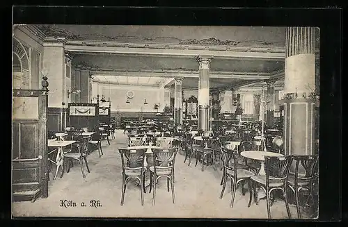 AK Köln a. Rh., Innenansicht d. Wiener Cafes