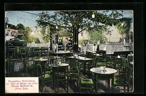 AK Leipzig, Konzerthaus Waldschänke, Innenansicht