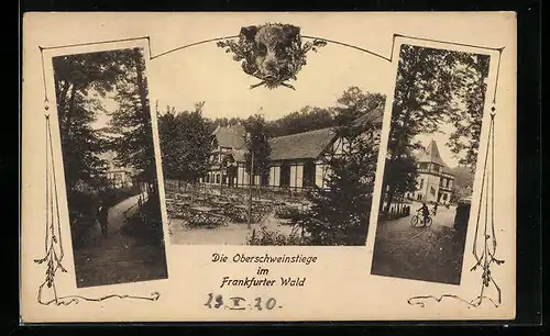 AK Frankfurt-Sachsenhausen, Gaststätte mit Terrasse