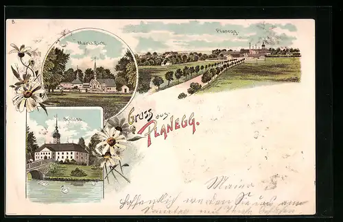 Lithographie Planegg, Schloss, Maria Eich