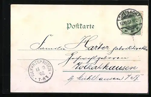 Lithographie Breisach, Tullathurm, Ortspartie, Totalansicht