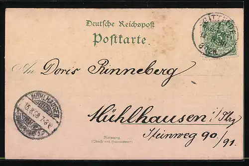 Lithographie Bad Grund, Restaurant z. d. Gletschertöpfen, Kaiserdenkmal am Hübichenstein, Kurhaus, Ortsansicht