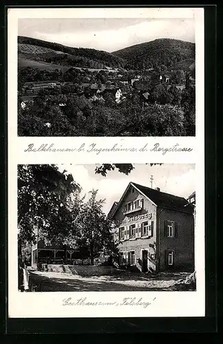 AK Balkhausen b. Jugenheim a. d. Bergstrasse, Gasthaus zum Felsberg, Ortsansicht