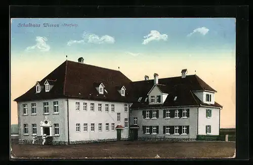 AK Wiesau /Oberfalz, Blick auf das Schulhaus