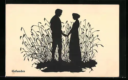 AK ein Paar hat sich gefunden, Scherenschnitt