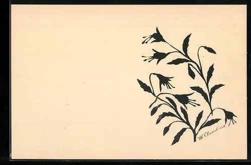 AK Feldblume al Scherenschnitt