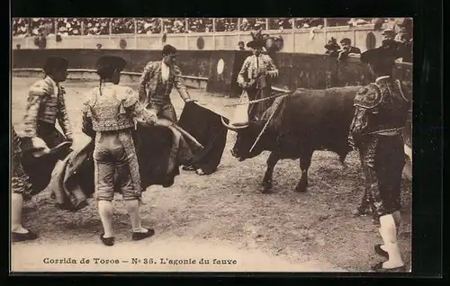 AK Corrida de Toros, L`agonie du fauve, Stierkampf