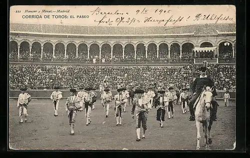 AK Corrida de Toros, El Paseo, Stierkampf