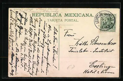 AK Una Vara, Torero auf Pferd beim Stierkampf