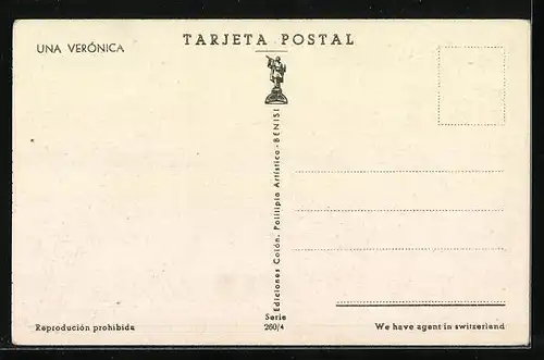 Künstler-AK Una Veronica, Stierkampf