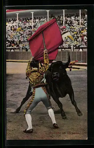 AK Bombita en un pase, Stierkampf