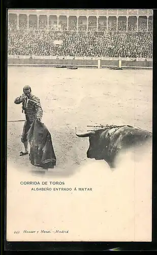 AK Corrida de Toros, Algabeno entrado á matar, Stierkampf