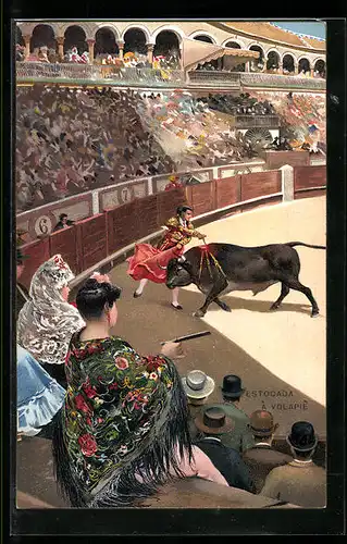 AK Estocada a la Volapie, Szene beim Stierkampf