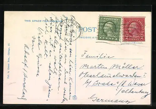 AK Chicago, Entrance to Chicago Harbour, Hafen