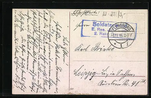 AK Flensburg, Blick in den Hafen