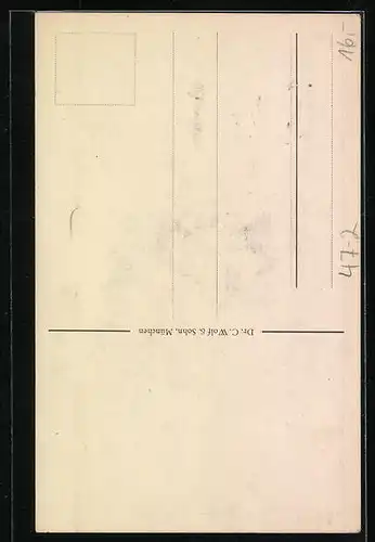 Künstler-AK Absolvia Rupprechtia! 1922, Studentenwappen