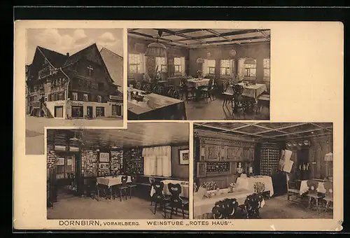AK Dornbirn, Gasthaus Weinstube Rotes Haus