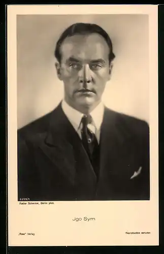AK Schauspieler Jgo Sym, Portraitfoto