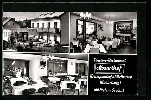 AK Krumpendorf a. Wörthersee, Pension-Restaurant Mozarthof am Mozartweg 1