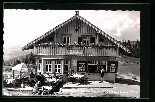 AK Bregenz, Gasthof Pfünderspitzhütte mit Terrasse