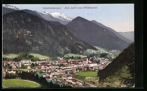 AK Bad Ischl i. Salzkammergut, Ortsansicht vom Wildenstein