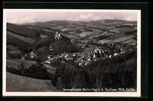 AK Kirchschlag i. d. Buckligen Welt, Ortsansicht aus der Vogelschau