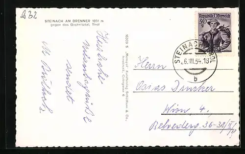 AK Steinach a. Brenner, Ortsansicht aus der Vogelschau