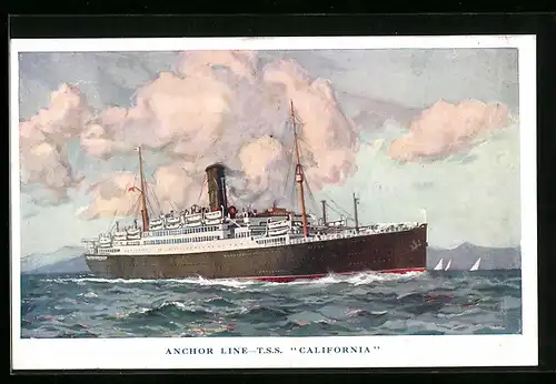 AK T.S.S. California in voller Fahrt