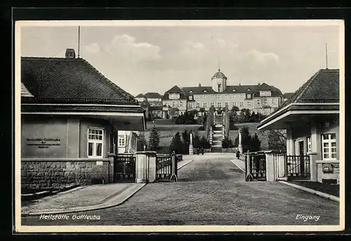 AK Bad Gottleuba, Heilstätte Bad Gottleuba der Landesversicherungsanstalt Sachsen, Eingang