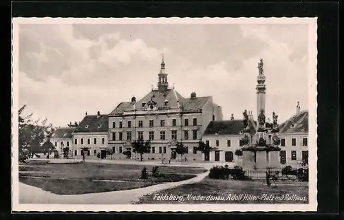 AK Feldsberg, Platz mit Rathaus