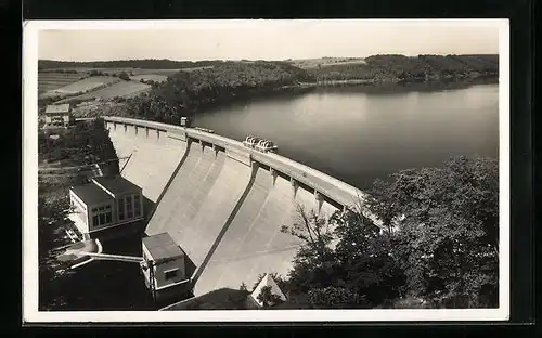 AK Frain a. d. T., Die Talsperre aus der Vogelschau