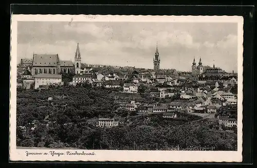 AK Znaim a. Thaya, Generalansicht der Stadt