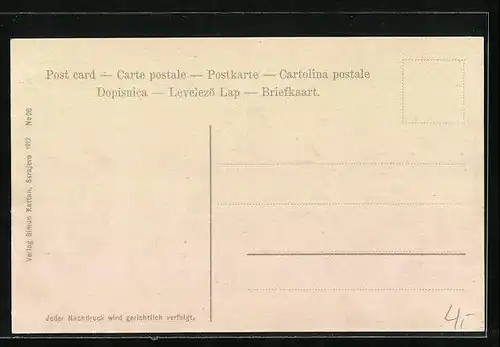 AK Sarajewo, Ortsansicht mit Begova-Moschee