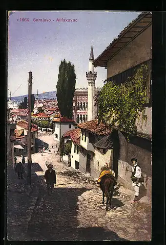 AK Sarajevo, Alifakovac, Strassenpartie, Minarett